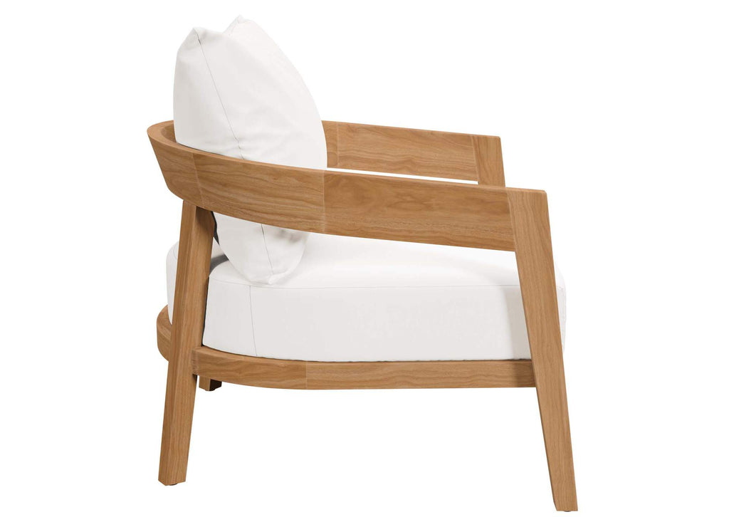 EEI-5602-NAT-WHI Brisbane Teak Wood Outdoor Patio Armchair By Modway