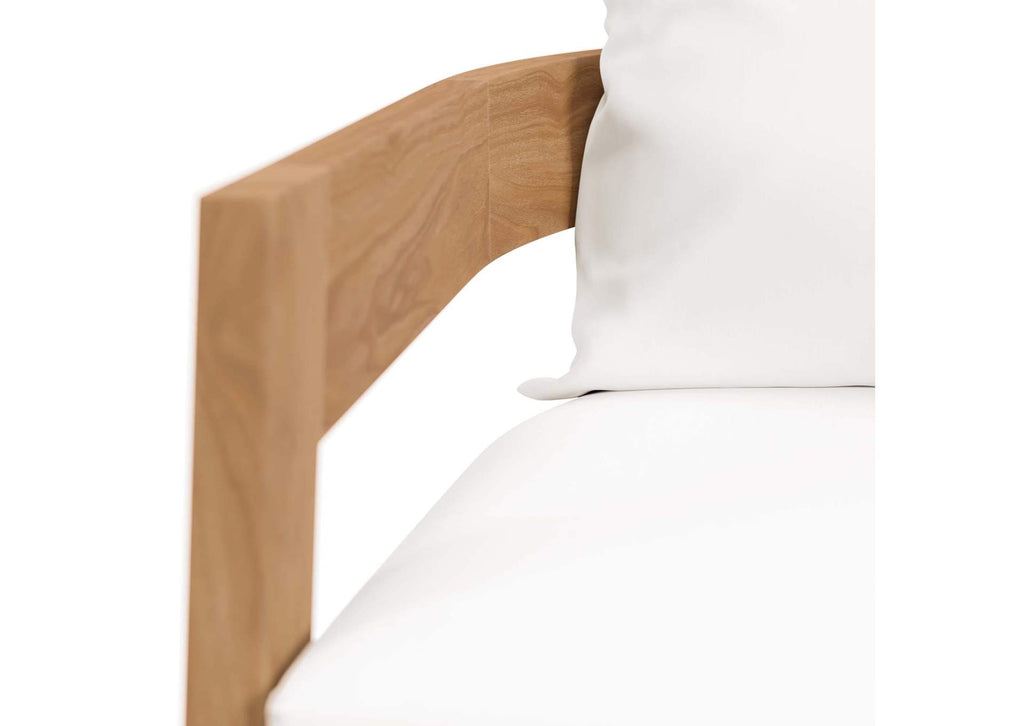 EEI-5602-NAT-WHI Brisbane Teak Wood Outdoor Patio Armchair By Modway