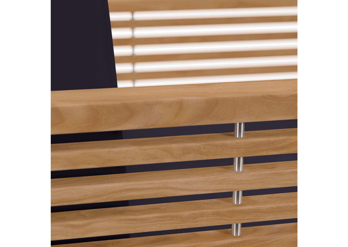 EEI-5606-NAT-NAV Carlsbad Teak Wood Outdoor Patio Armchair By Modway