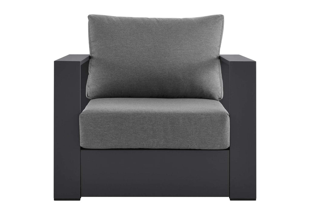 EEI-5675-GRY-CHA Tahoe Outdoor Patio Powder-Coated Aluminum Armchair By Modway