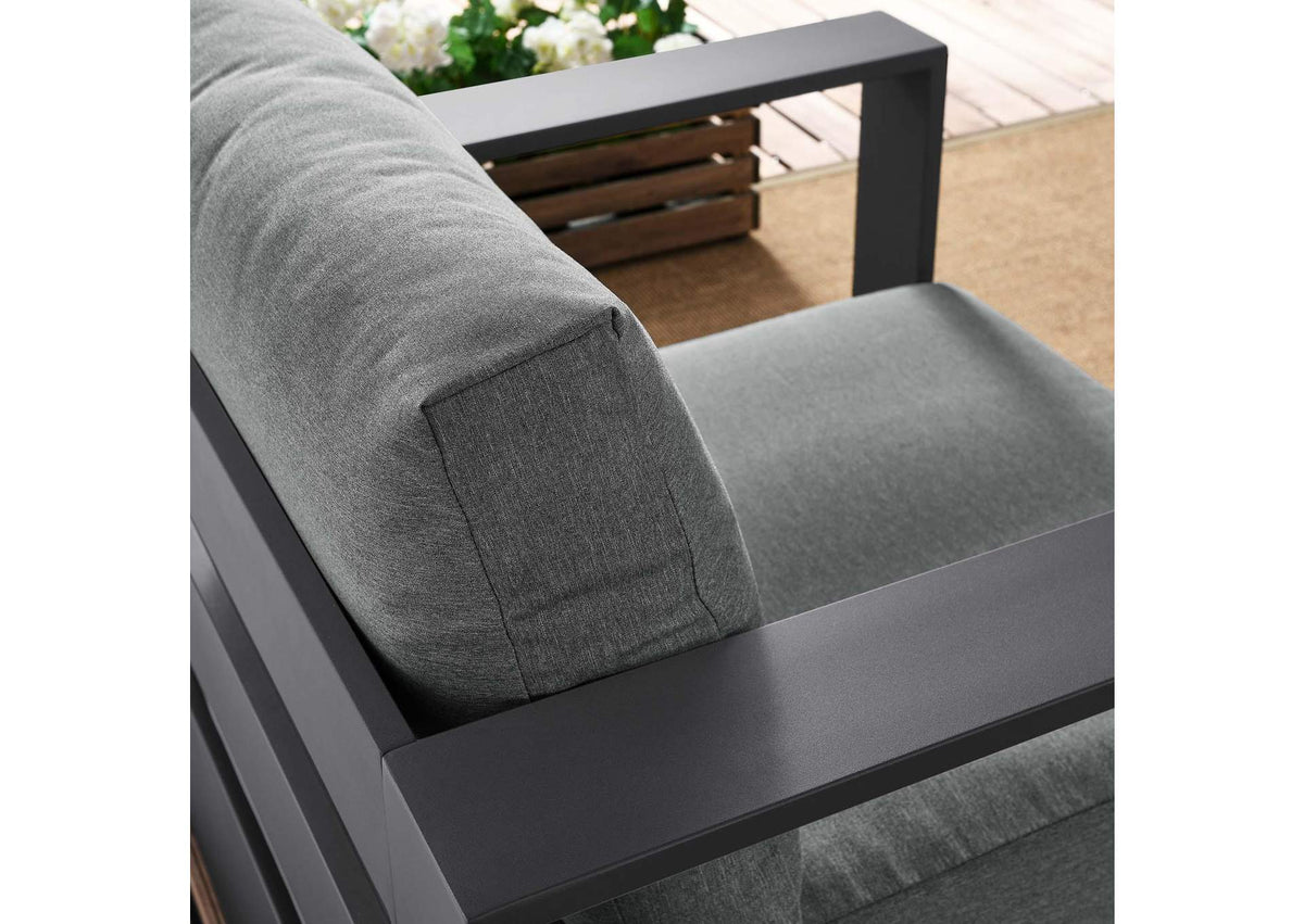 EEI-5675-GRY-CHA Tahoe Outdoor Patio Powder-Coated Aluminum Armchair By Modway