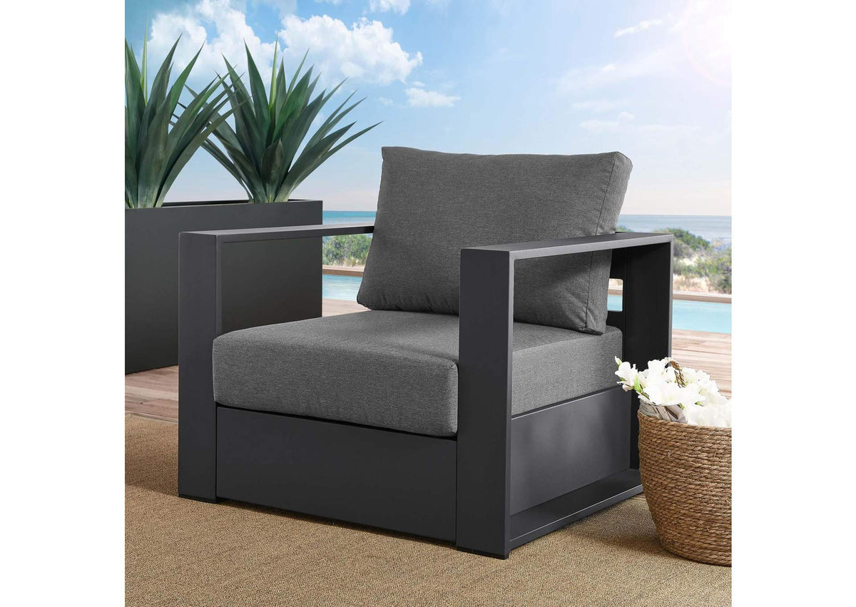 EEI-5675-GRY-CHA Tahoe Outdoor Patio Powder-Coated Aluminum Armchair By Modway