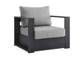 EEI-5675-GRY-GRY Tahoe Outdoor Patio Powder-Coated Aluminum Armchair By Modway