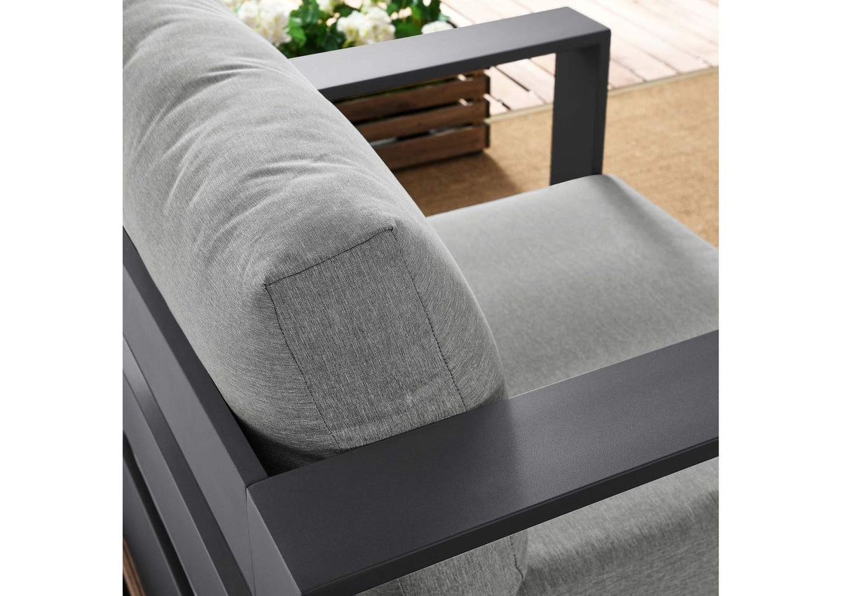 EEI-5675-GRY-GRY Tahoe Outdoor Patio Powder-Coated Aluminum Armchair By Modway