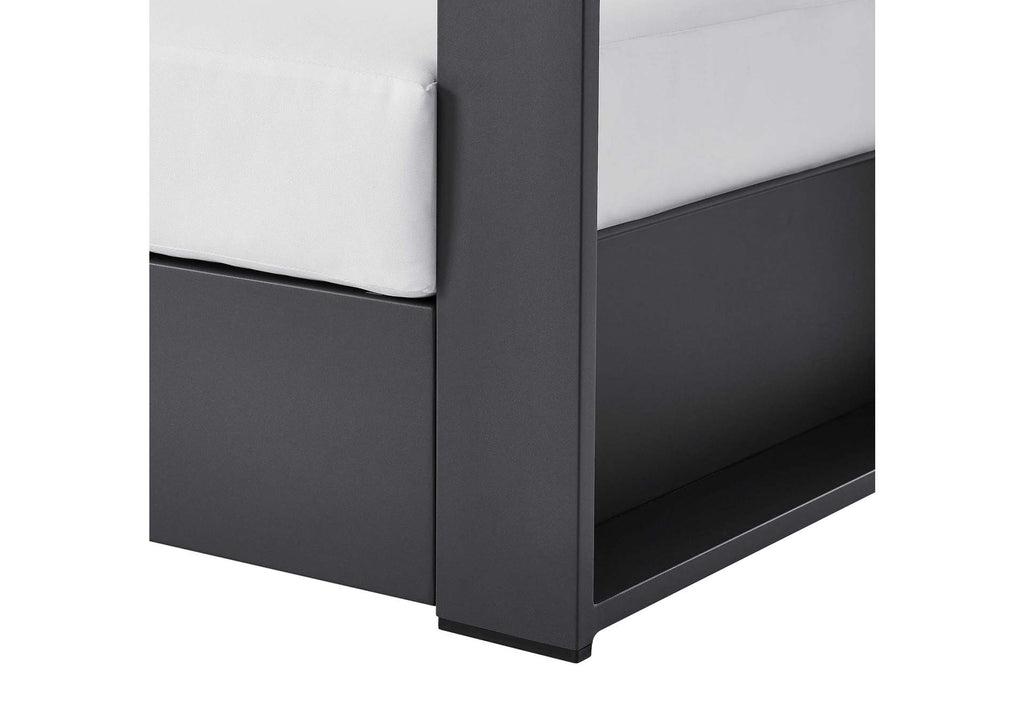 EEI-5675-GRY-WHI Tahoe Outdoor Patio Powder-Coated Aluminum Armchair By Modway