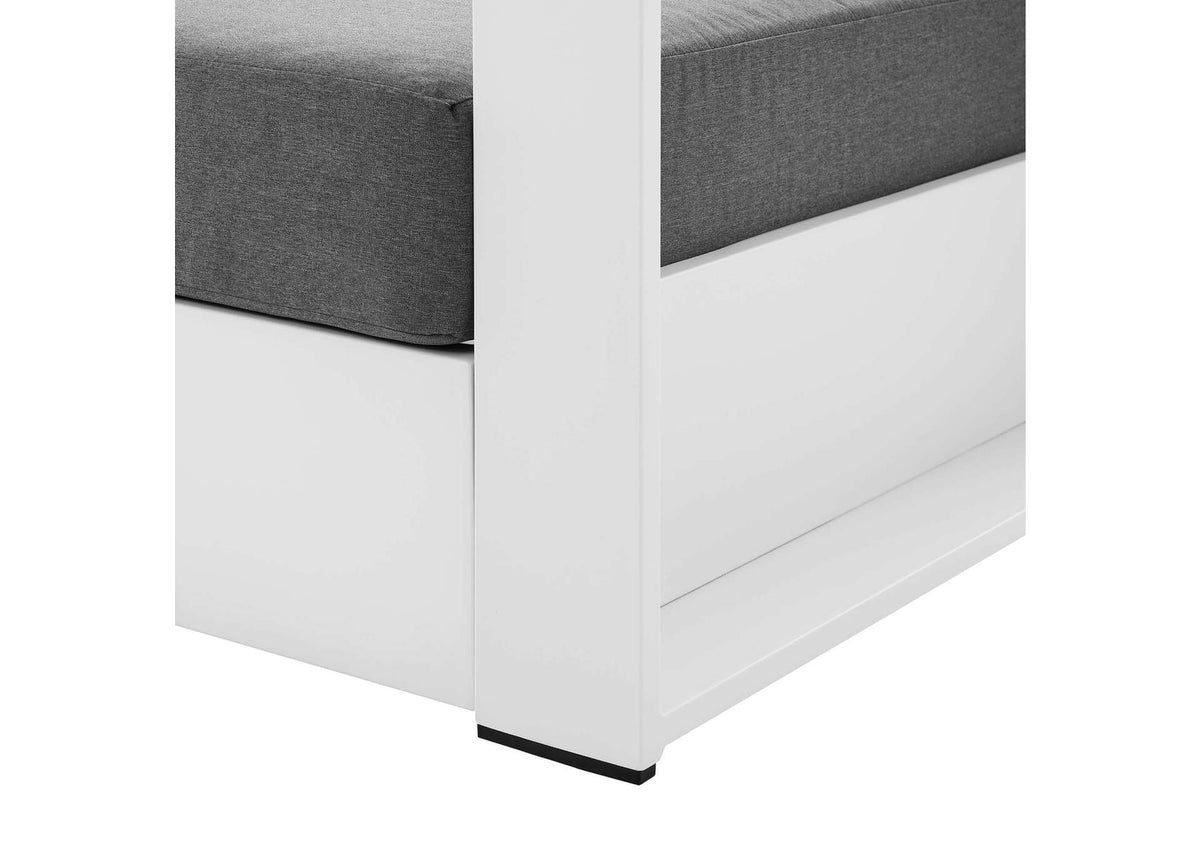 EEI-5675-WHI-CHA Tahoe Outdoor Patio Powder-Coated Aluminum Armchair By Modway