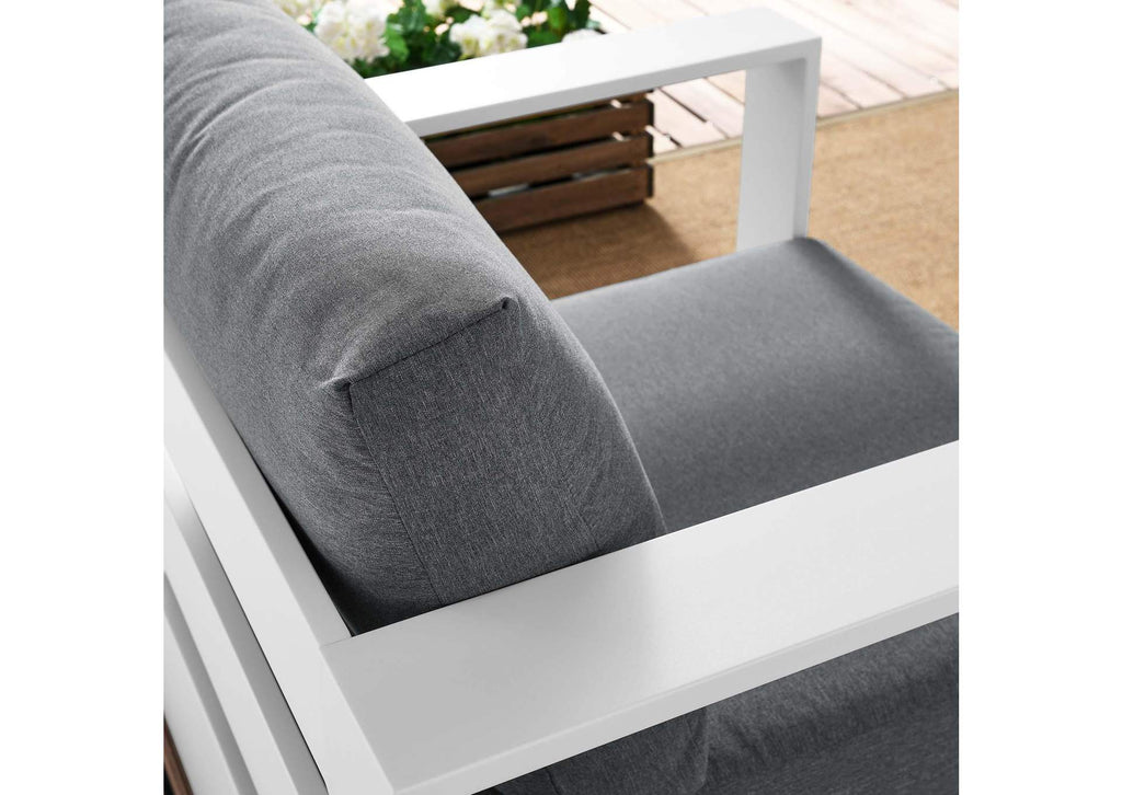 EEI-5675-WHI-CHA Tahoe Outdoor Patio Powder-Coated Aluminum Armchair By Modway