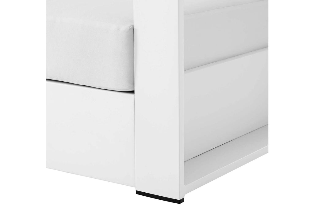 EEI-5675-WHI-WHI Tahoe Outdoor Patio Powder-Coated Aluminum Armchair By Modway