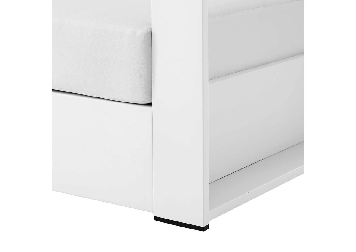 EEI-5675-WHI-WHI Tahoe Outdoor Patio Powder-Coated Aluminum Armchair By Modway