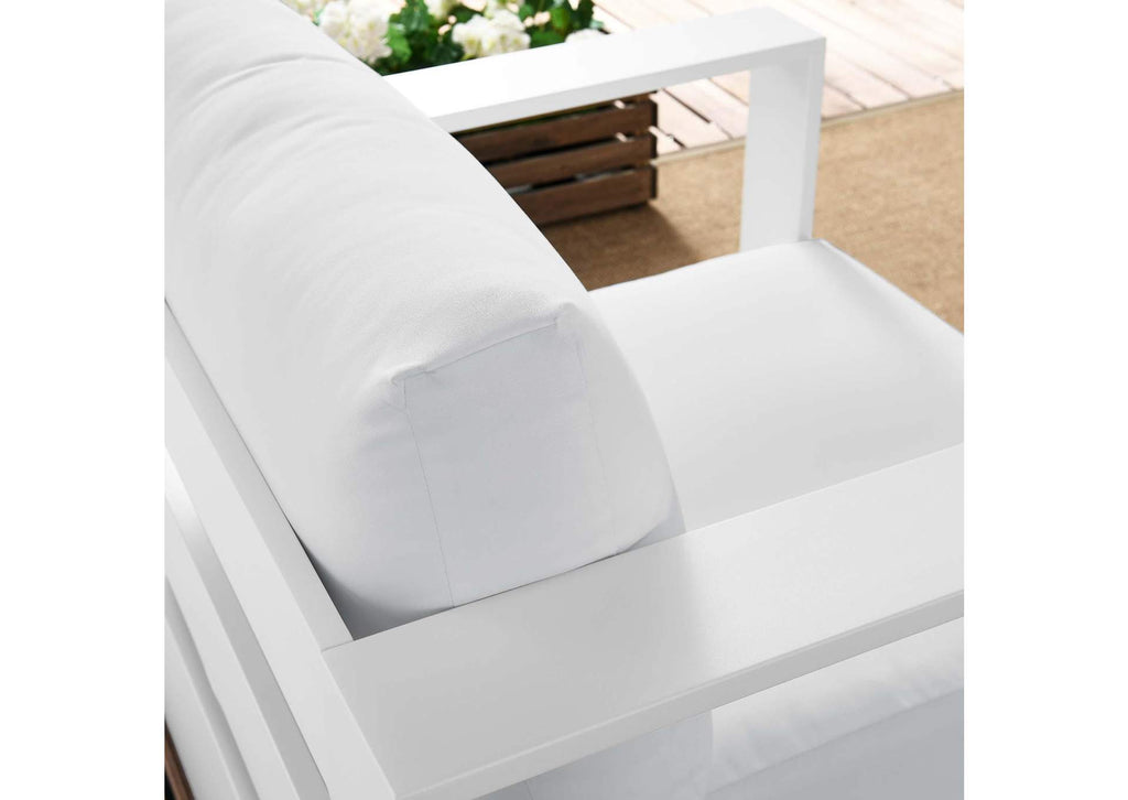 EEI-5675-WHI-WHI Tahoe Outdoor Patio Powder-Coated Aluminum Armchair By Modway