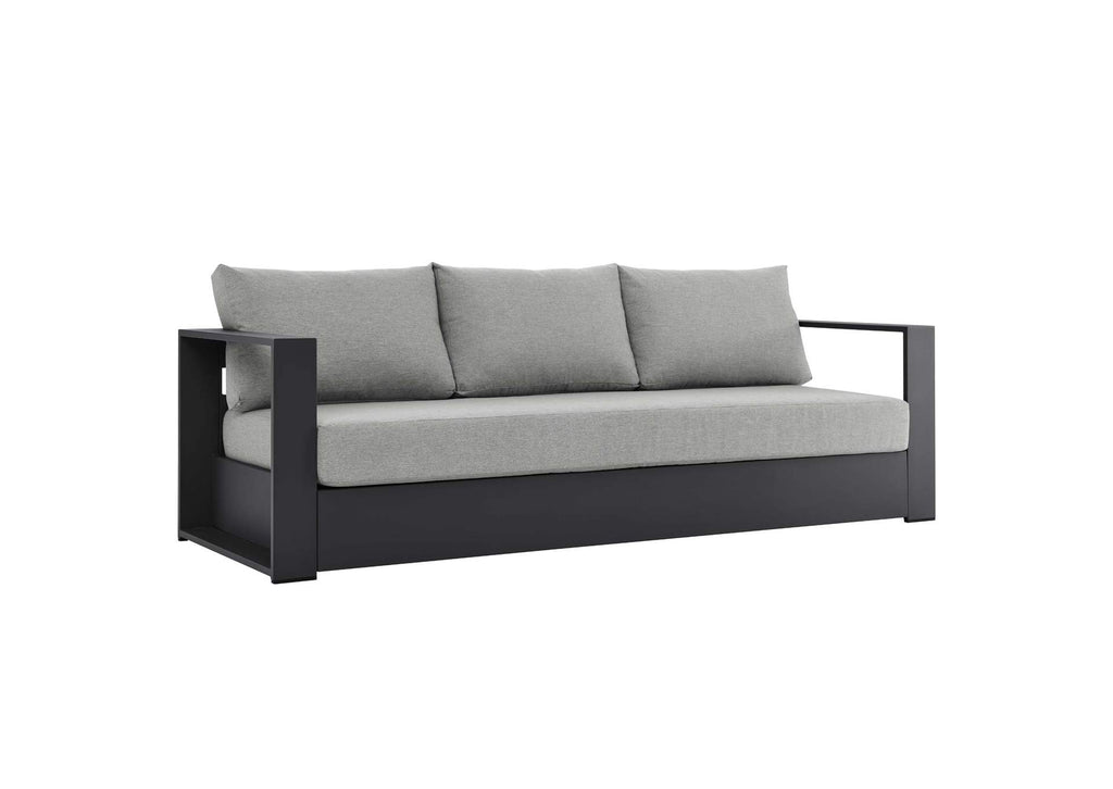 EEI-5676-GRY-GRY Tahoe Outdoor Patio Powder-Coated Aluminum Sofa By Modway