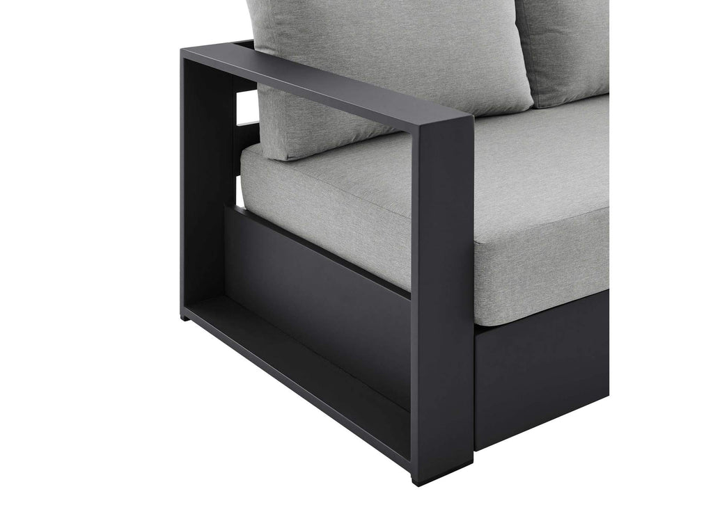 EEI-5676-GRY-GRY Tahoe Outdoor Patio Powder-Coated Aluminum Sofa By Modway