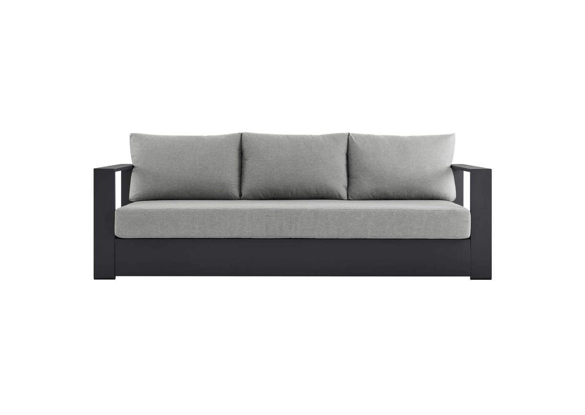 EEI-5676-GRY-GRY Tahoe Outdoor Patio Powder-Coated Aluminum Sofa By Modway