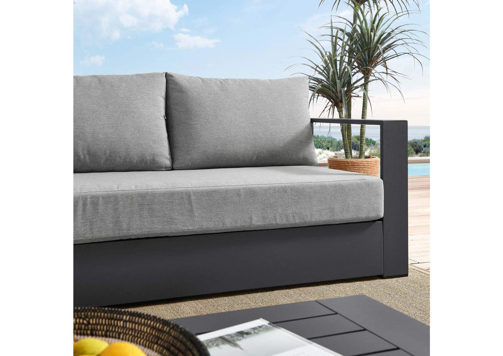 EEI-5676-GRY-GRY Tahoe Outdoor Patio Powder-Coated Aluminum Sofa By Modway