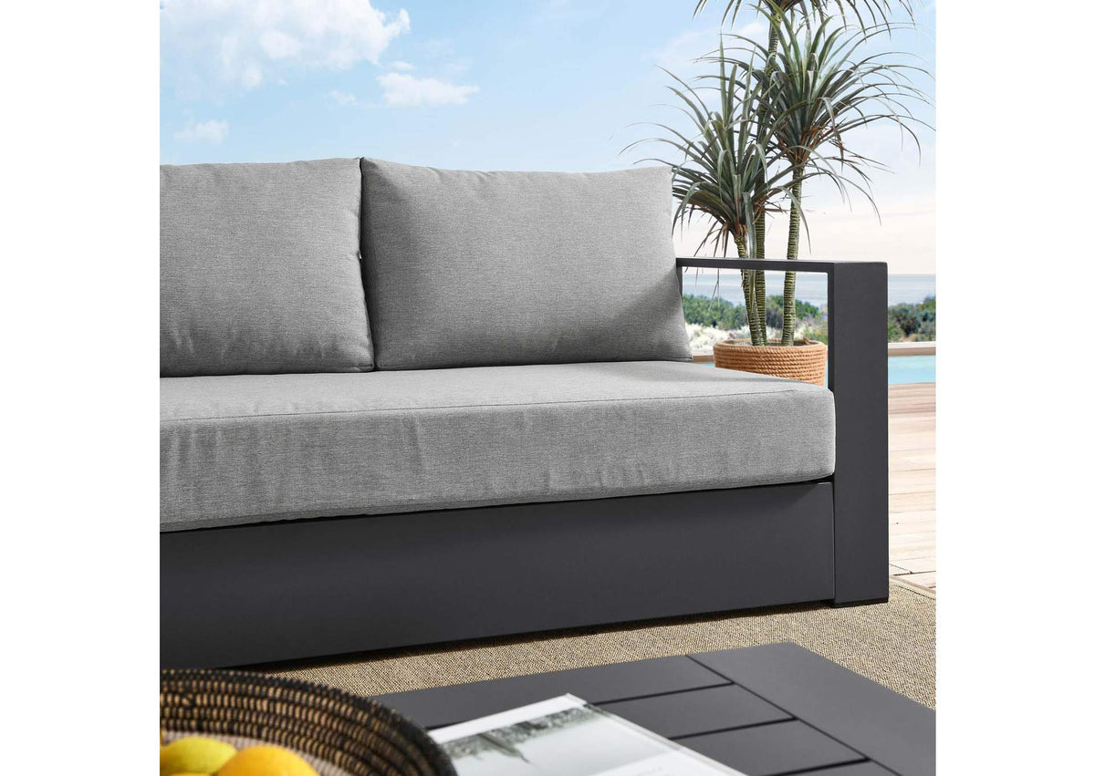 EEI-5676-GRY-GRY Tahoe Outdoor Patio Powder-Coated Aluminum Sofa By Modway