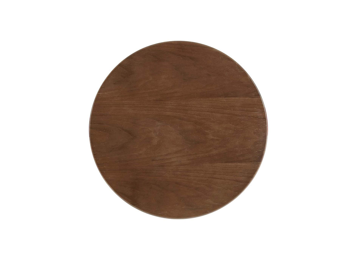 EEI-5684-GLD-WAL Lippa 20" Round Wood Side Table By Modway