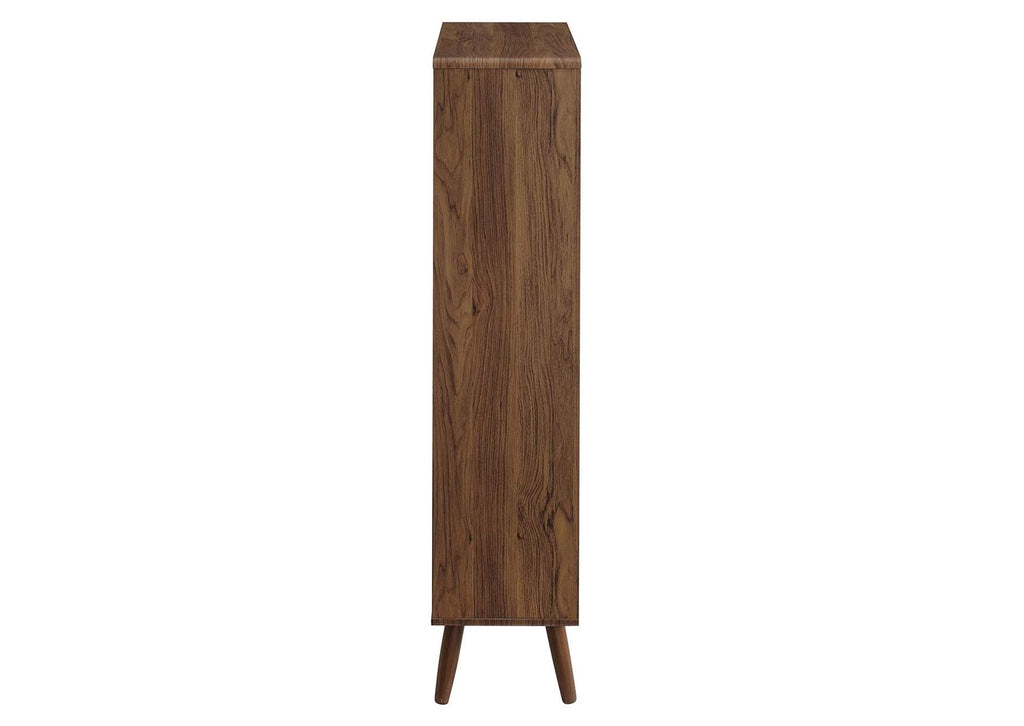 EEI-5743-WAL Transmit 5 Shelf Wood Grain Bookcase By Modway