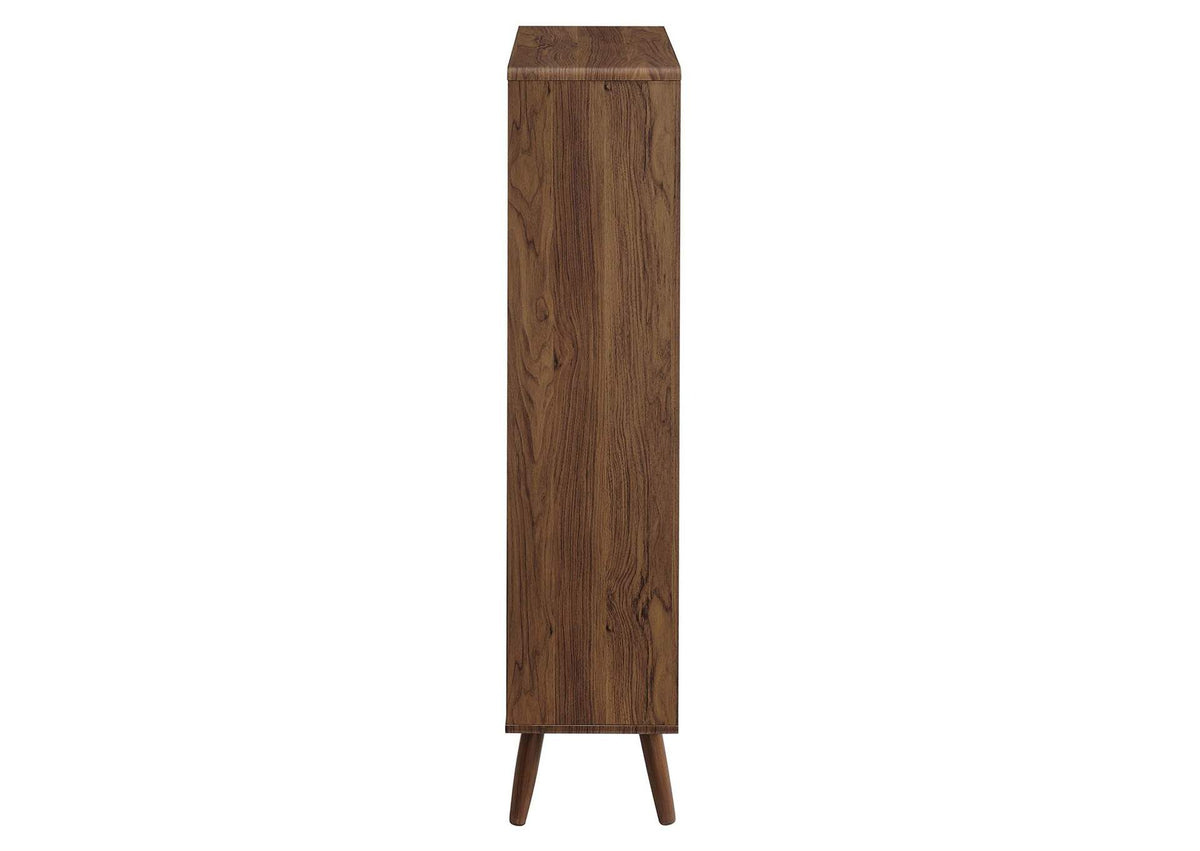 EEI-5743-WAL Transmit 5 Shelf Wood Grain Bookcase By Modway