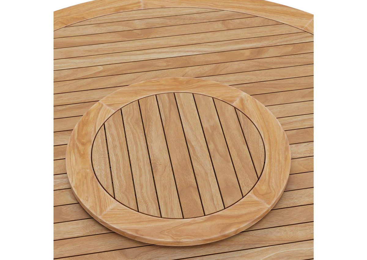 EEI-5745-NAT Wellspring 63" Outdoor Patio Teak Wood Dining Table By Modway