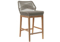 EEI-5746-LGR-GRG Wellspring Outdoor Patio Teak Wood Bar Stool By Modway