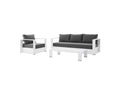 EEI-5748-WHI-CHA Tahoe 3-Piece Outdoor Patio Powder-Coated Aluminum Set By Modway