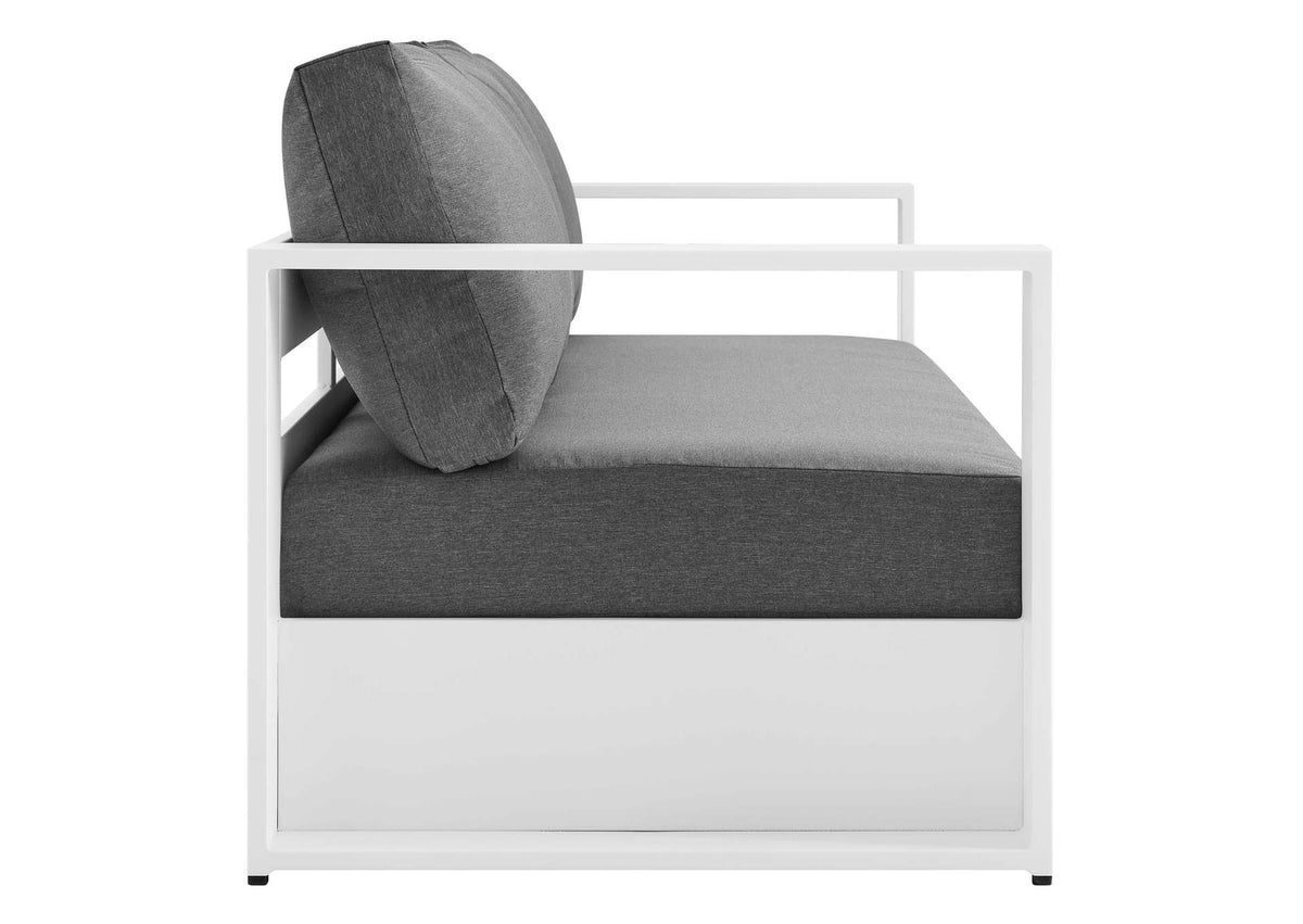 EEI-5748-WHI-CHA Tahoe 3-Piece Outdoor Patio Powder-Coated Aluminum Set By Modway