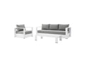 EEI-5748-WHI-GRY Tahoe 3-Piece Outdoor Patio Powder-Coated Aluminum Set By Modway