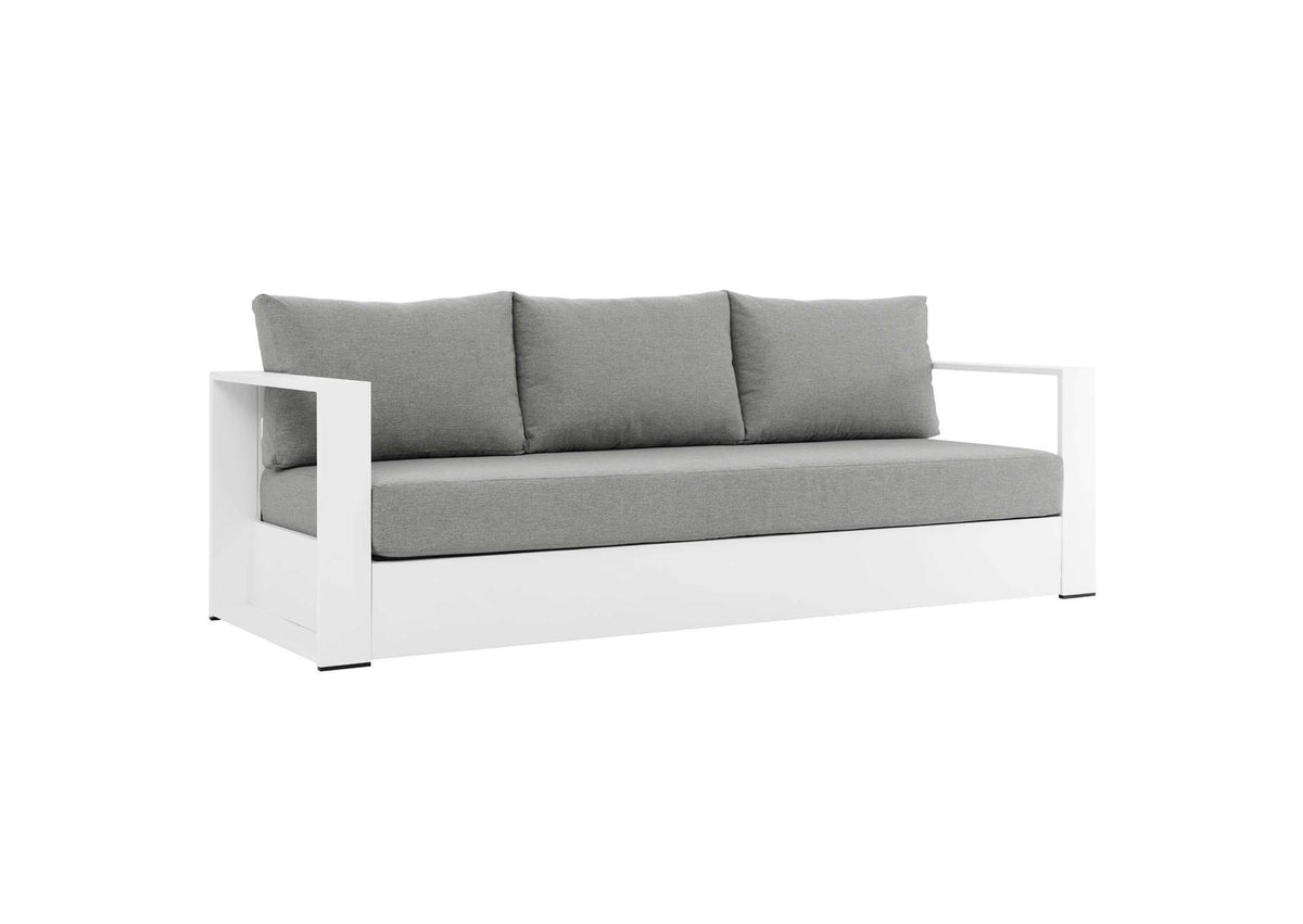 EEI-5748-WHI-GRY Tahoe 3-Piece Outdoor Patio Powder-Coated Aluminum Set By Modway