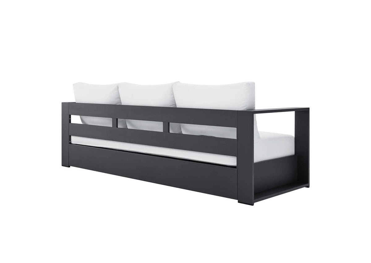 EEI-5749-GRY-WHI Tahoe 4-Piece Outdoor Patio Powder-Coated Aluminum Set By Modway