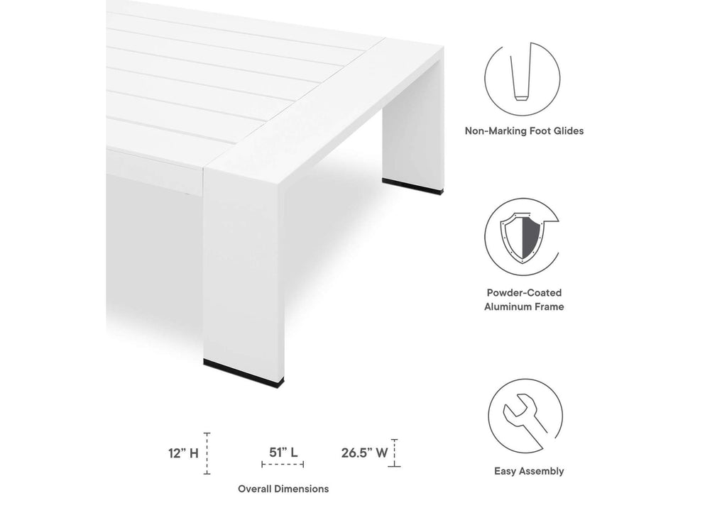 EEI-5749-WHI-CHA Tahoe 4-Piece Outdoor Patio Powder-Coated Aluminum Set By Modway