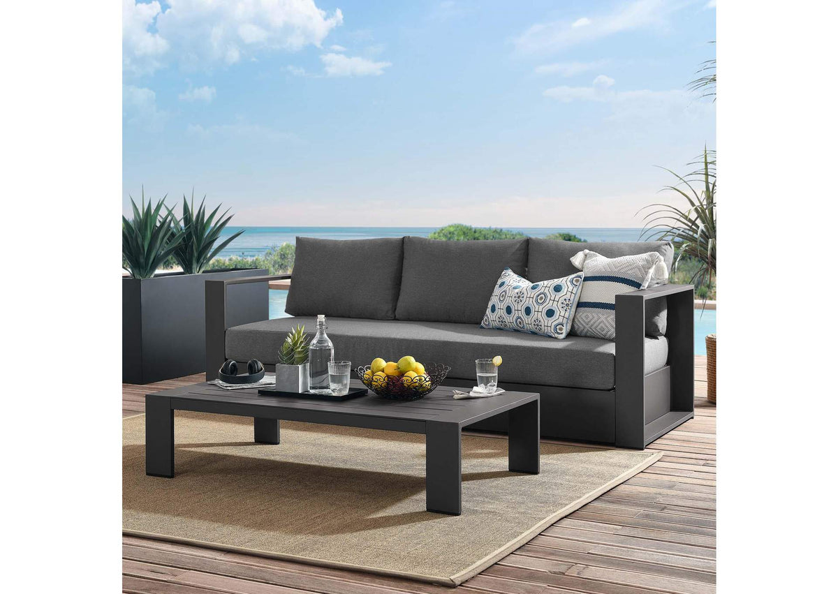 EEI-5750-GRY-CHA Tahoe 2-Piece Outdoor Patio Powder-Coated Aluminum Set By Modway