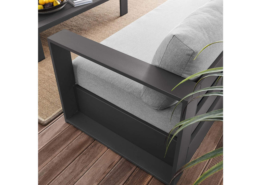 EEI-5750-GRY-GRY Tahoe 2-Piece Outdoor Patio Powder-Coated Aluminum Set By Modway