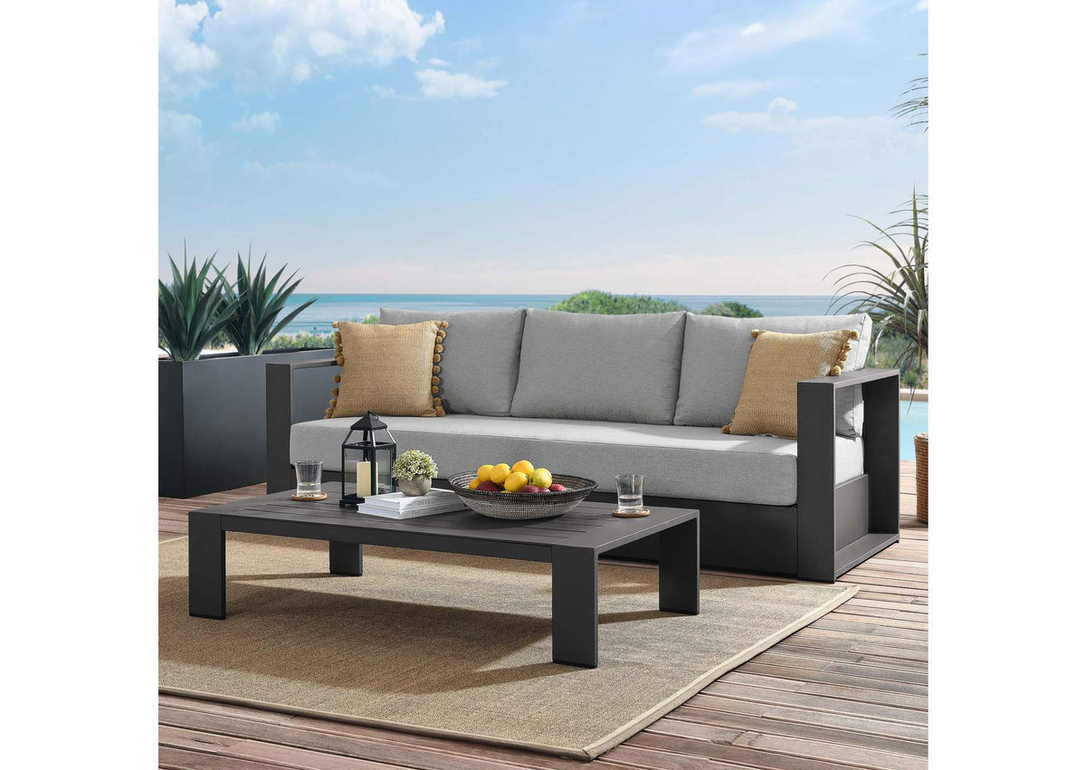 EEI-5750-GRY-GRY Tahoe 2-Piece Outdoor Patio Powder-Coated Aluminum Set By Modway