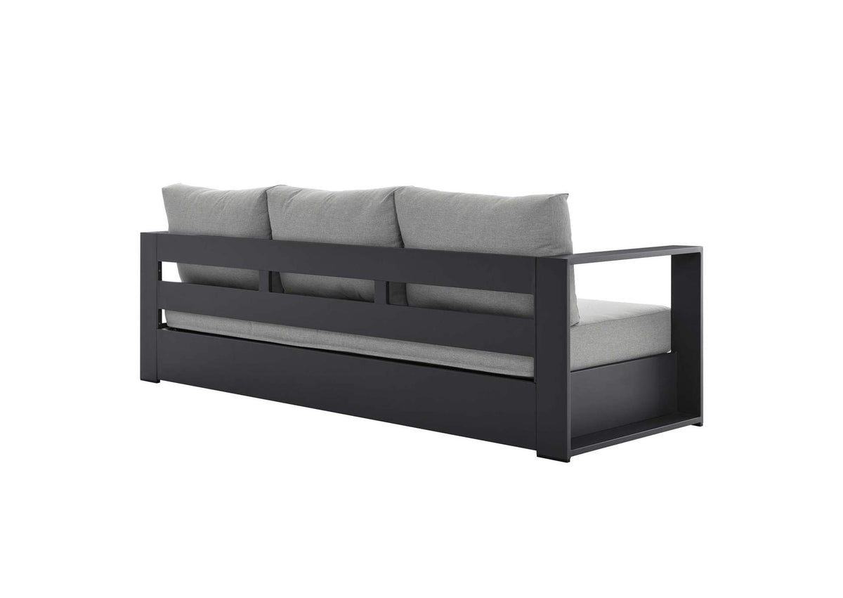 EEI-5750-GRY-GRY Tahoe 2-Piece Outdoor Patio Powder-Coated Aluminum Set By Modway