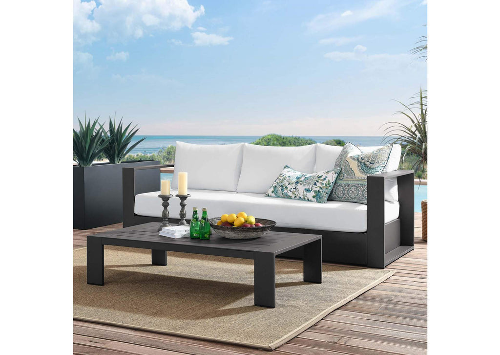 EEI-5750-GRY-WHI Tahoe 2-Piece Outdoor Patio Powder-Coated Aluminum Set By Modway
