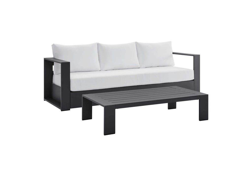 EEI-5750-GRY-WHI Tahoe 2-Piece Outdoor Patio Powder-Coated Aluminum Set By Modway