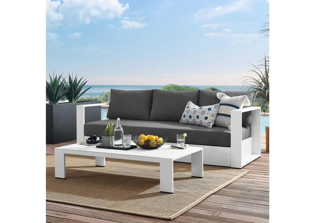 EEI-5750-WHI-CHA Tahoe 2-Piece Outdoor Patio Powder-Coated Aluminum Set By Modway