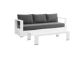 EEI-5750-WHI-CHA Tahoe 2-Piece Outdoor Patio Powder-Coated Aluminum Set By Modway