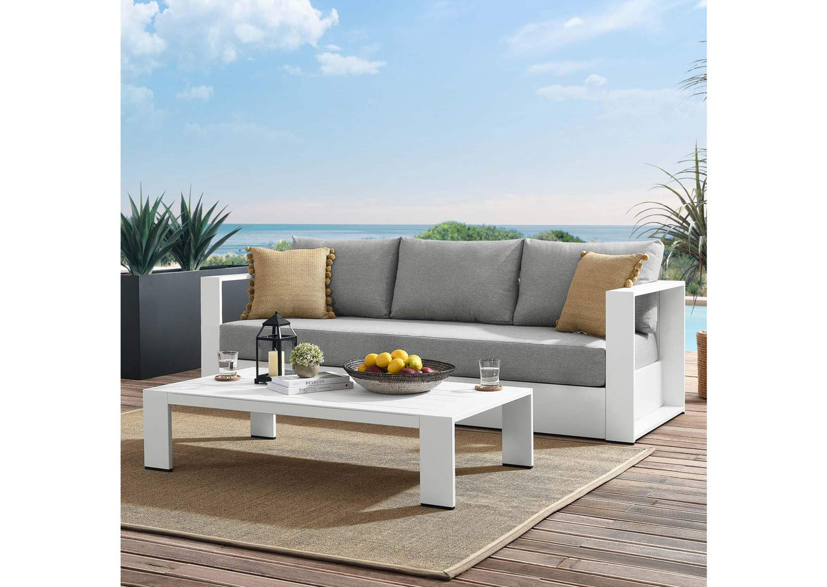 EEI-5750-WHI-GRY Tahoe 2-Piece Outdoor Patio Powder-Coated Aluminum Set By Modway