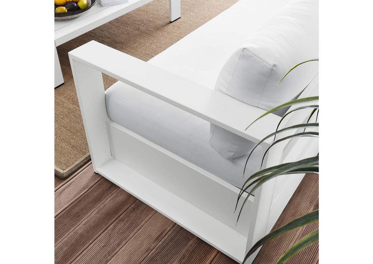 EEI-5750-WHI-WHI Tahoe 2-Piece Outdoor Patio Powder-Coated Aluminum Set By Modway