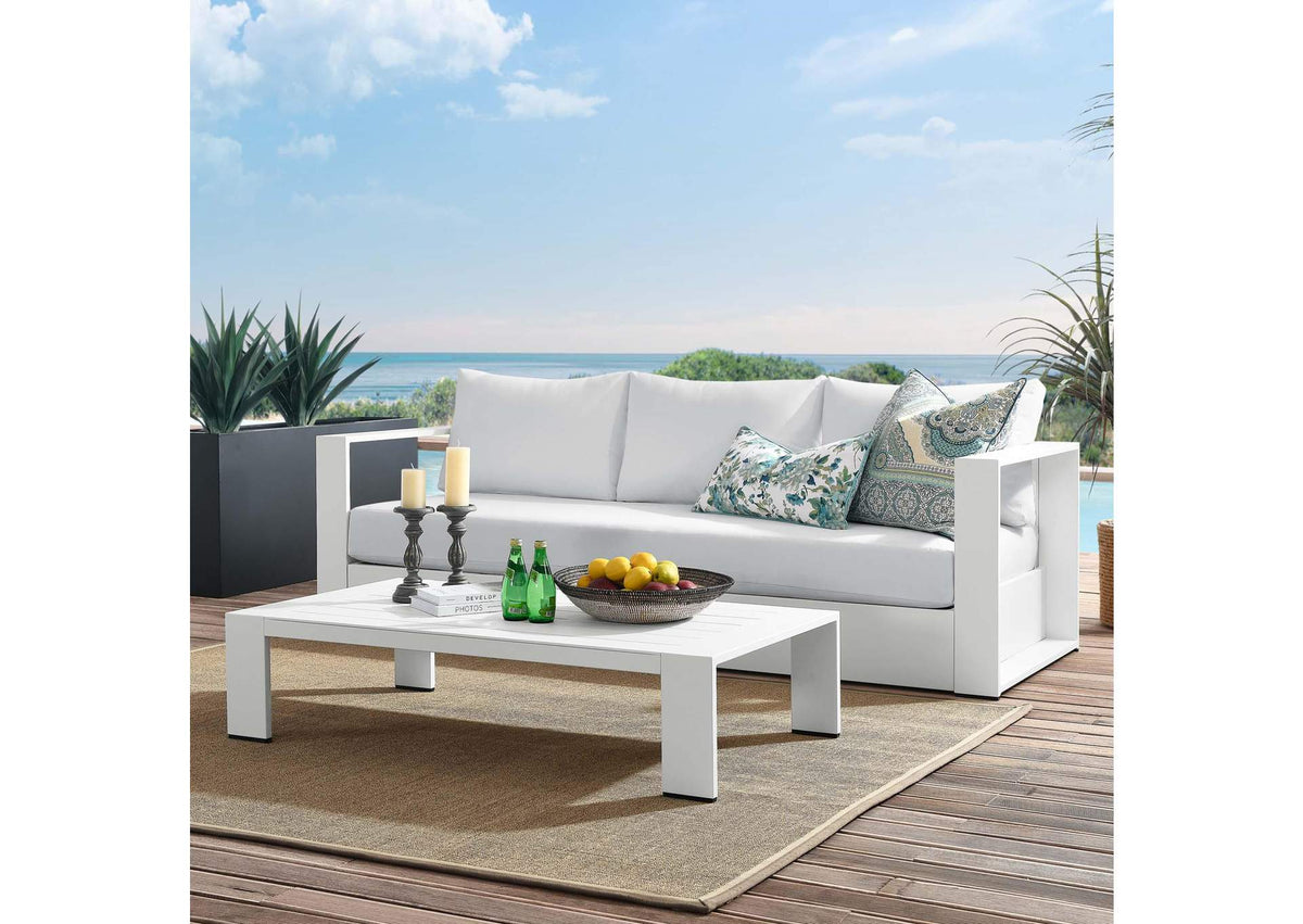 EEI-5750-WHI-WHI Tahoe 2-Piece Outdoor Patio Powder-Coated Aluminum Set By Modway