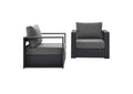EEI-5751-GRY-CHA Tahoe 2-Piece Outdoor Patio Powder-Coated Aluminum Armchair Set By Modway