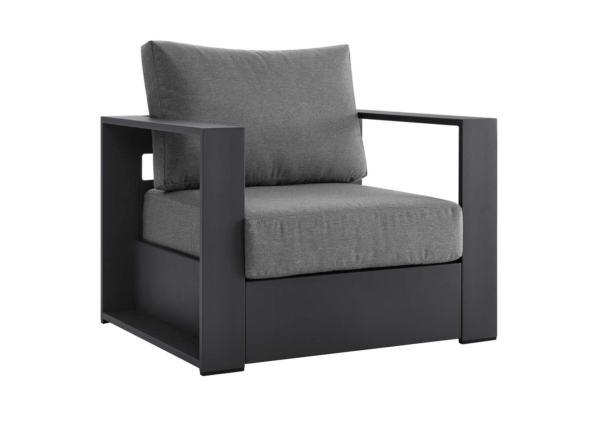 EEI-5751-GRY-CHA Tahoe 2-Piece Outdoor Patio Powder-Coated Aluminum Armchair Set By Modway
