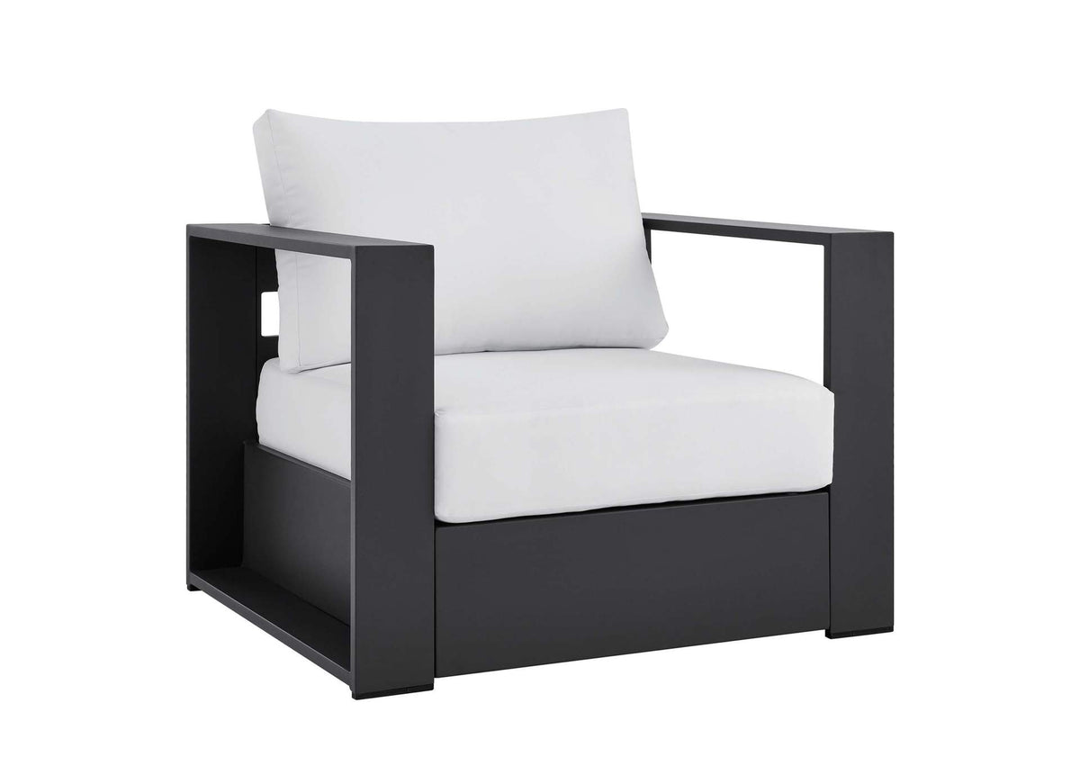 EEI-5751-GRY-WHI Tahoe 2-Piece Outdoor Patio Powder-Coated Aluminum Armchair Set By Modway