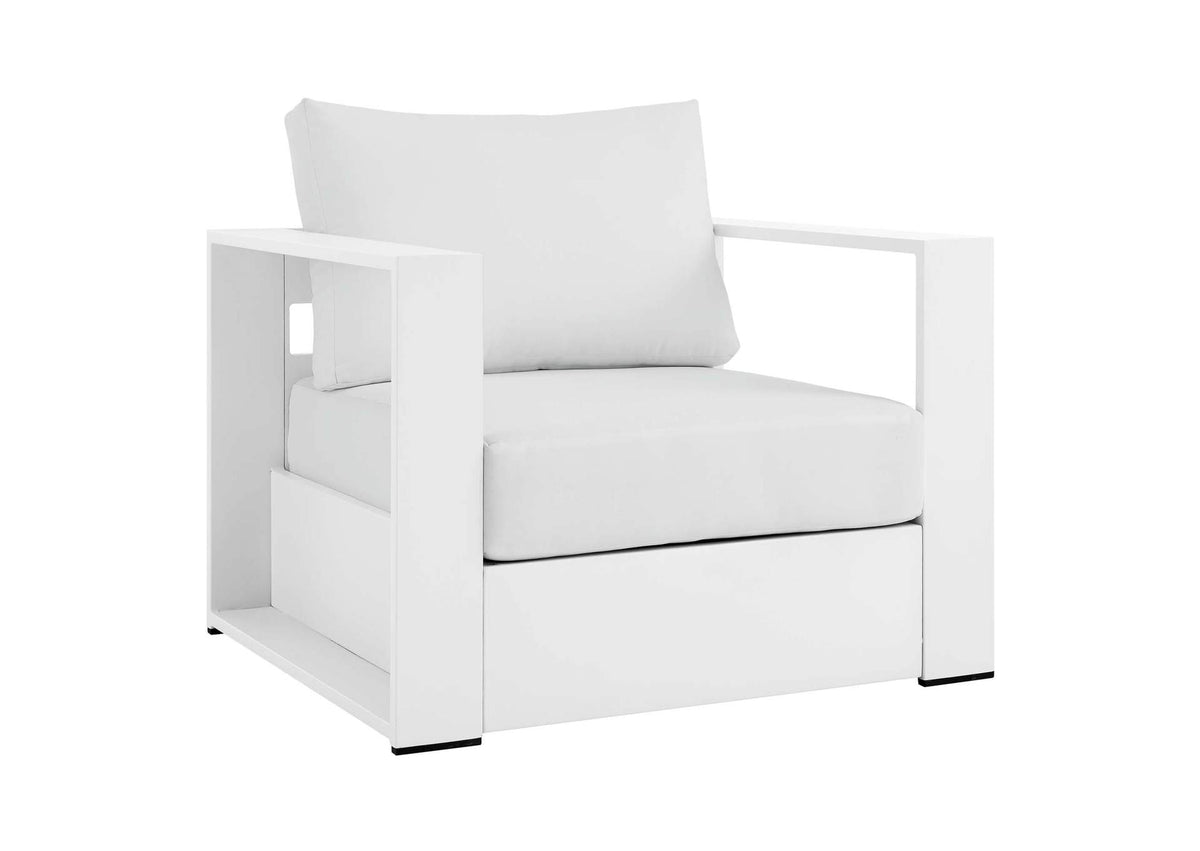 EEI-5751-WHI-WHI Tahoe 2-Piece Outdoor Patio Powder-Coated Aluminum Armchair Set By Modway