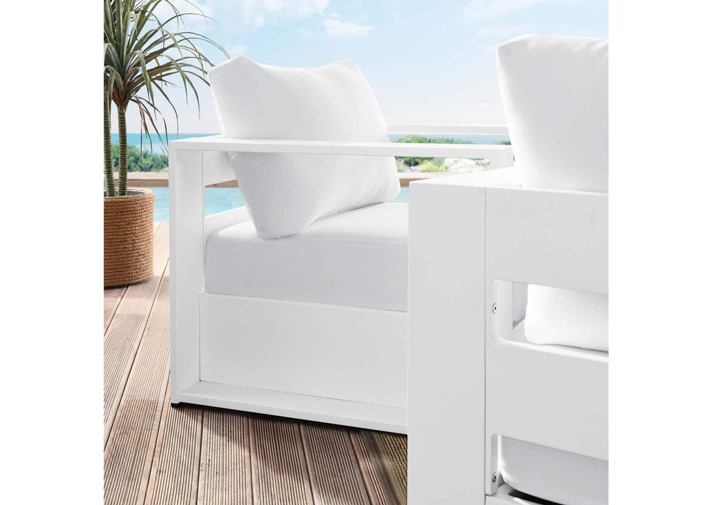 EEI-5751-WHI-WHI Tahoe 2-Piece Outdoor Patio Powder-Coated Aluminum Armchair Set By Modway