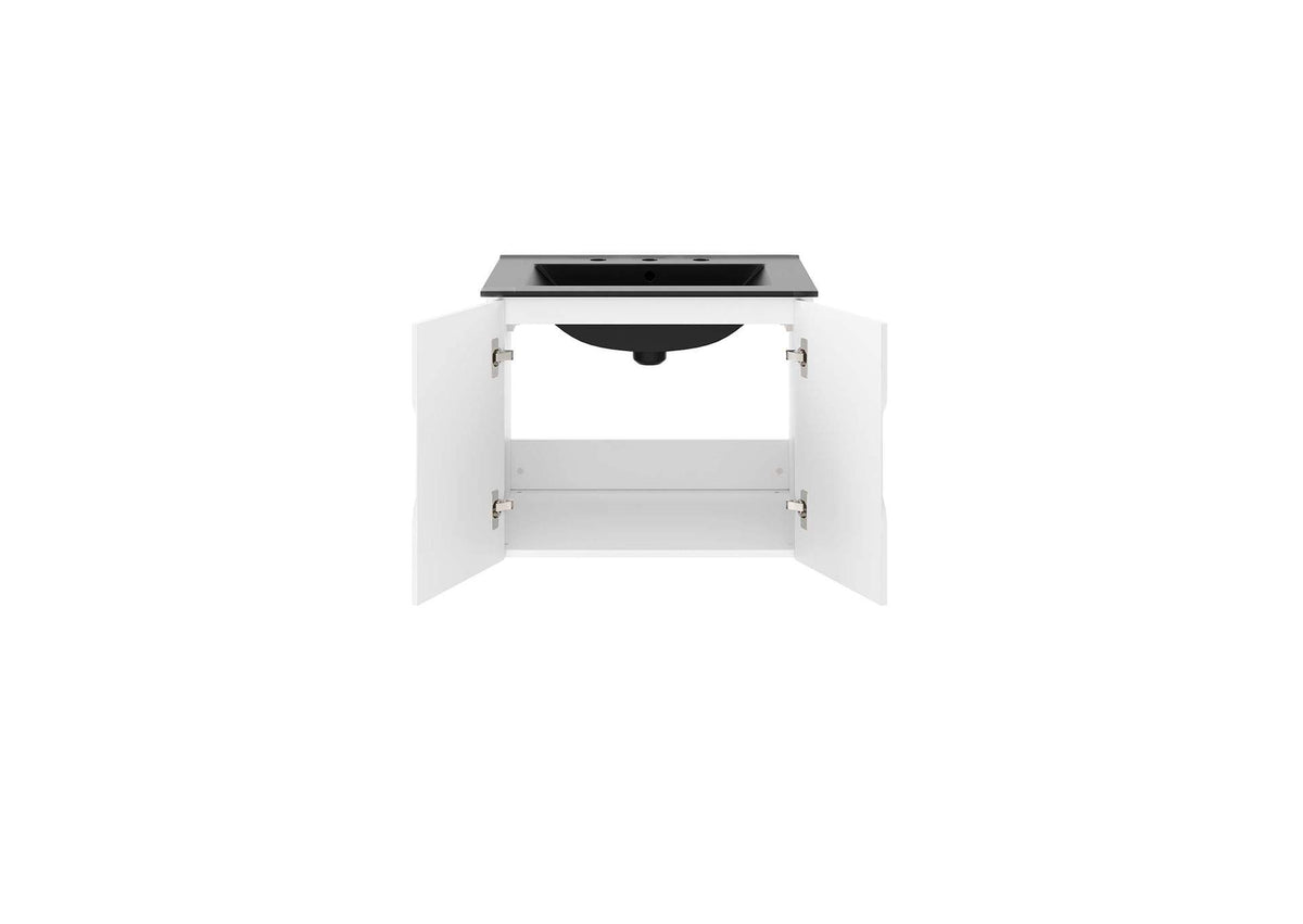 EEI-5782-WHI-BLK Vitality 24" Bathroom Vanity By Modway