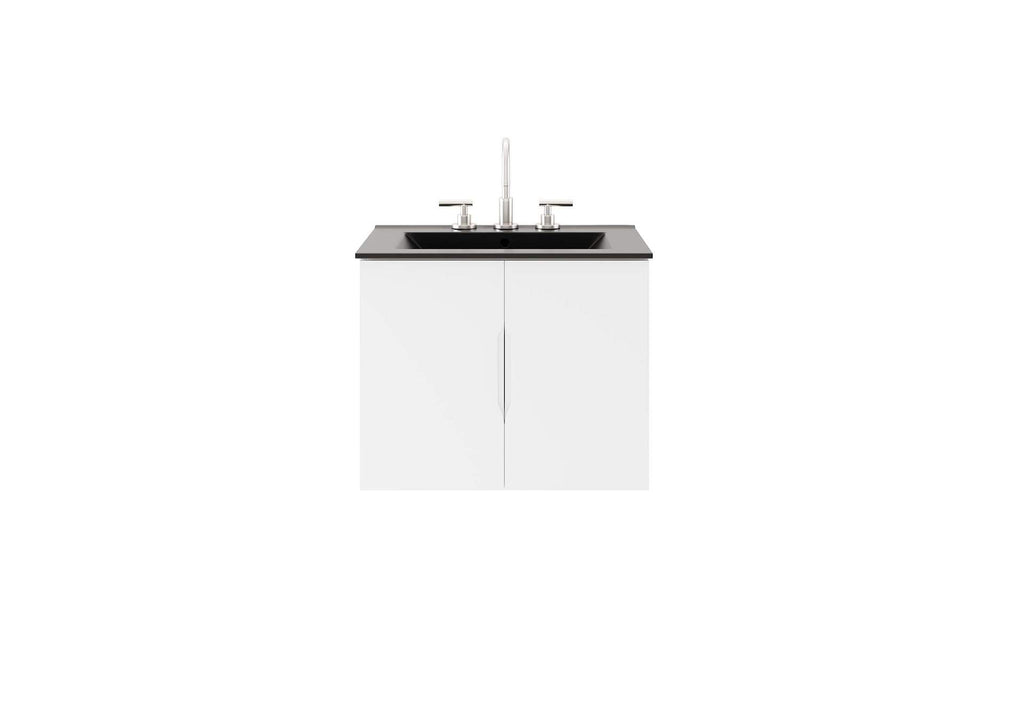 EEI-5782-WHI-BLK Vitality 24" Bathroom Vanity By Modway