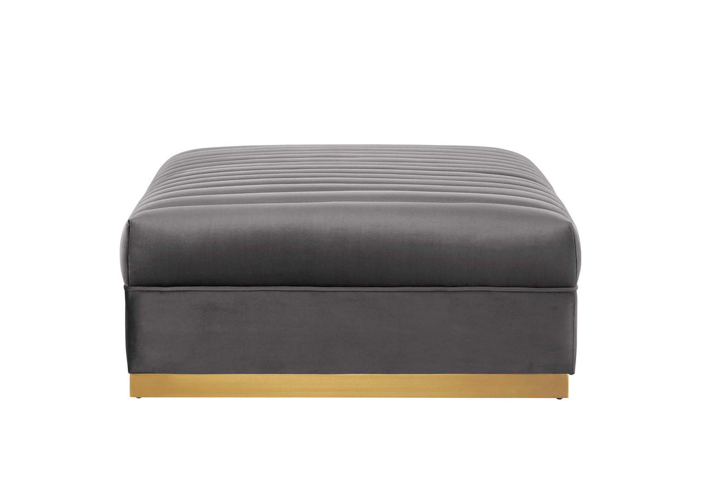 EEI-5826-GRY Sanguine 4-Piece Channel Tufted Performance Velvet Modular Sectional Sofa By Modway