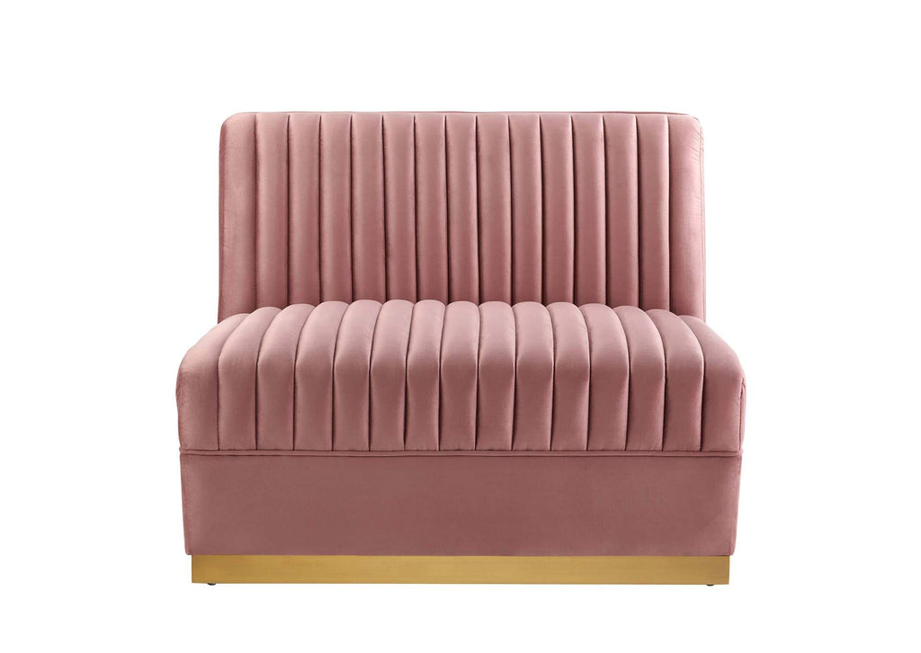 EEI-5827-DUS Sanguine Channel Tufted Performance Velvet 4-Seat Modular Sectional Sofa By Modway
